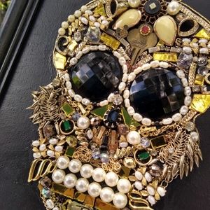 Gold jewelry skull art goth walking dead 8-10